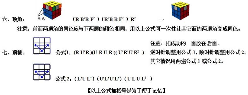 三阶魔方还原公式是什么，三阶魔方还原口诀